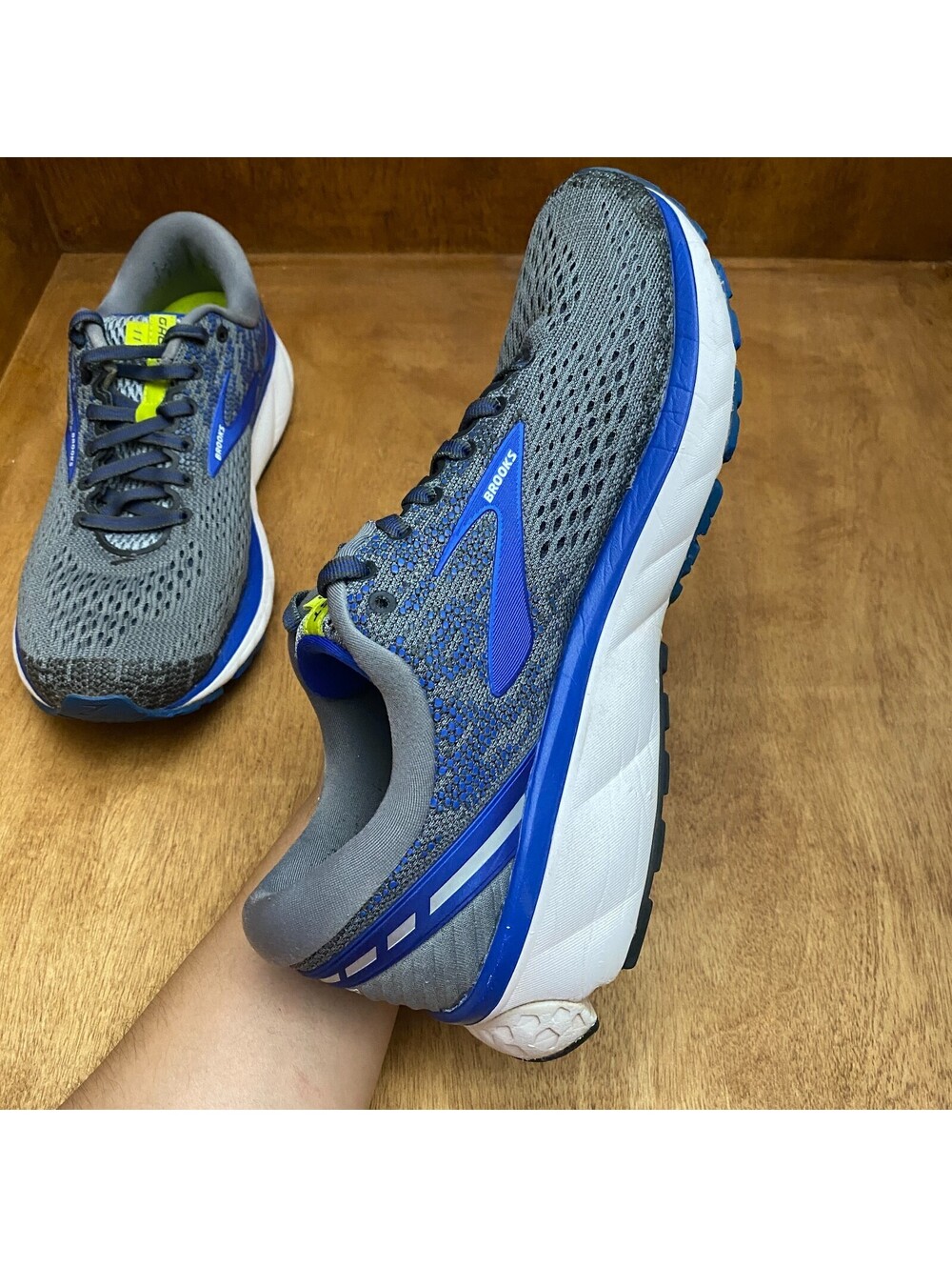 Brooks Ghost 11 Shoes Mens Sz 8 Gray Blue Athletic Running Sneakers 1102881D006 - Picture 12 of 15
